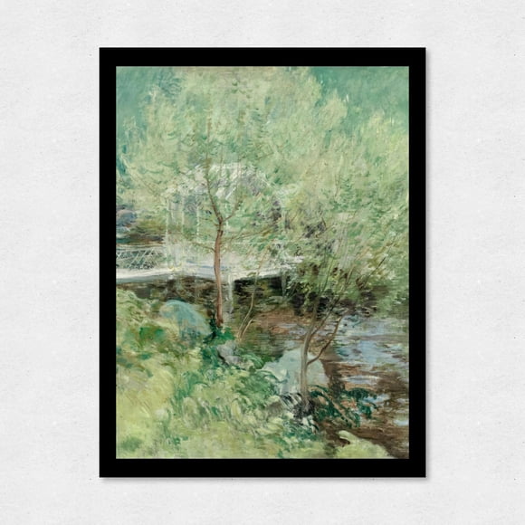 Cuadro Decorativo 35x45 Paisaje Puente Blanco Monet
