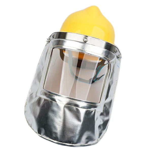Traje de protección térmica Traje de papel de aluminio 1000 grados ignífugo para rociado Ropa ignífuga liviana Traje resistente al calor Máscara con gorro de seguridad