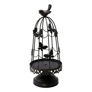 Genérico - Portavelas Multifunción Decorativo Jaula Pájaros 36Cm Jhn