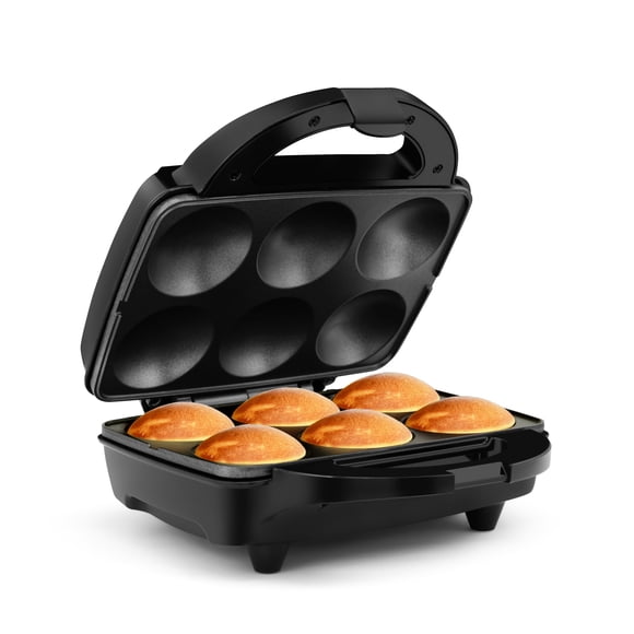 Máquina eléctrica para cupcakes Holstein Housewares de 6 piezas, color negro