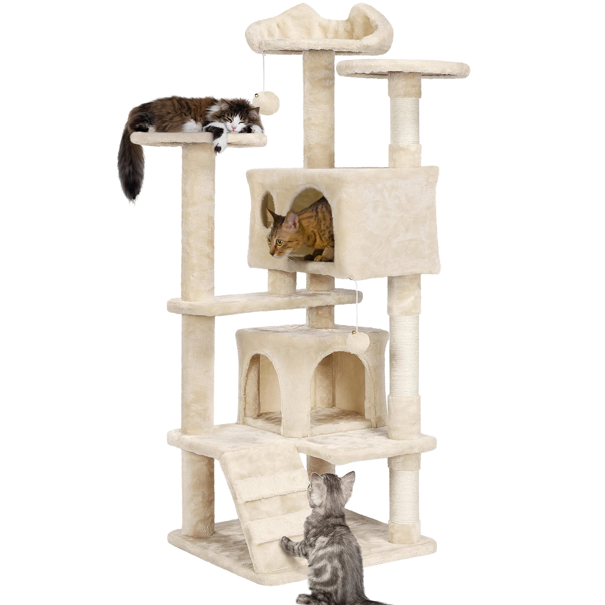 Torre Para Gatos Yaheetech 137 Cm Con Condominio Y Poste Para Rascar