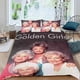 thumbnail image 2 of Chicas Doradas Conjunto de sábanas temático, trío de piezas, cómodo y amigable con la piel, diseño único, regalo de decoración para el hogar para familiares, amigos y fans,173cm *218cm, 2 of 6