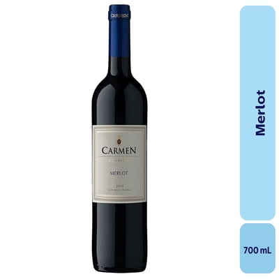 Vino Merlot Botella 700 Ml Carmen