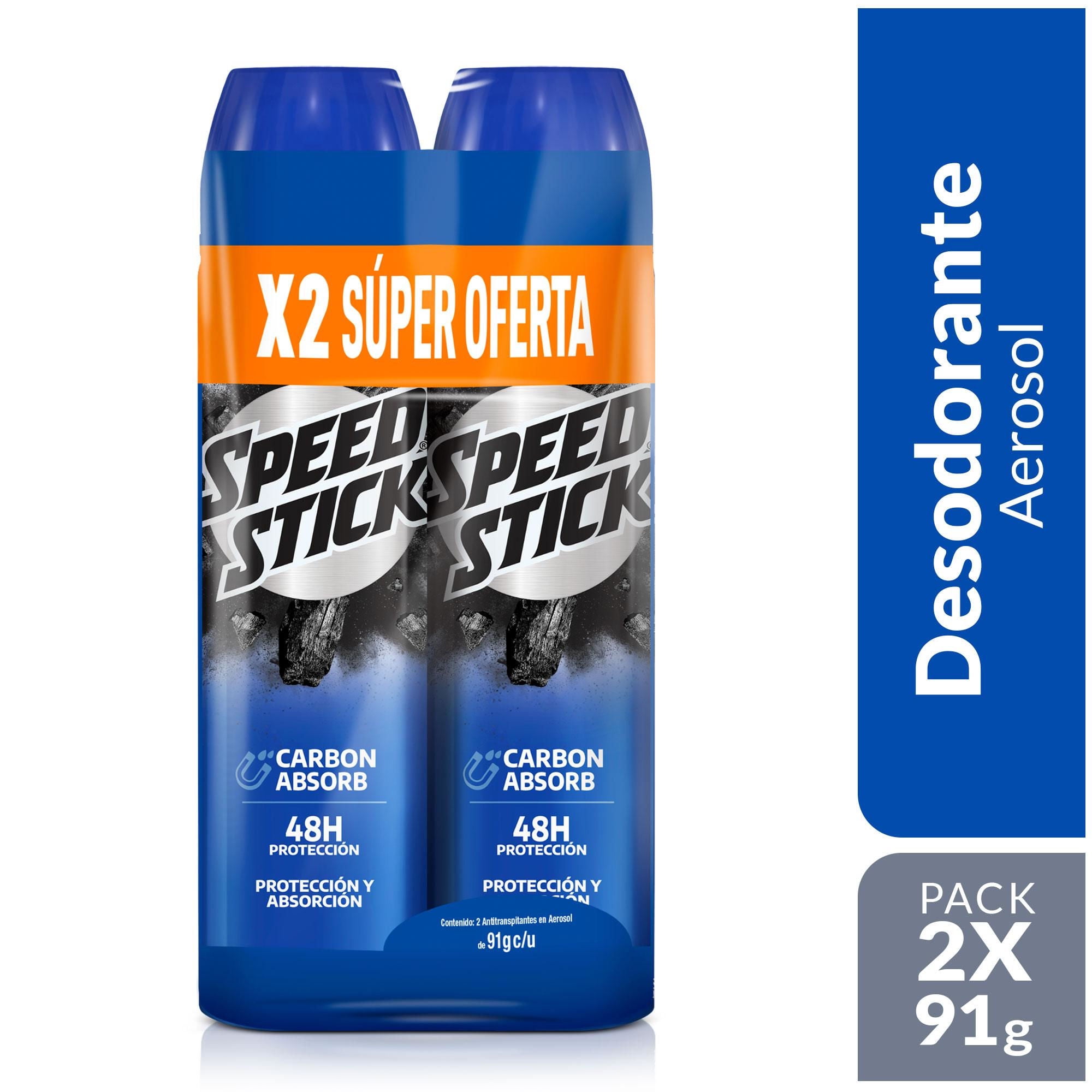 Desodorante En Spray Speed Stick Carbon Absorb Pack 2 Un