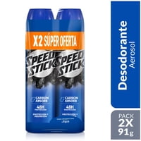 Desodorante En Spray Speed Stick Carbon Absorb Pack 2 Un