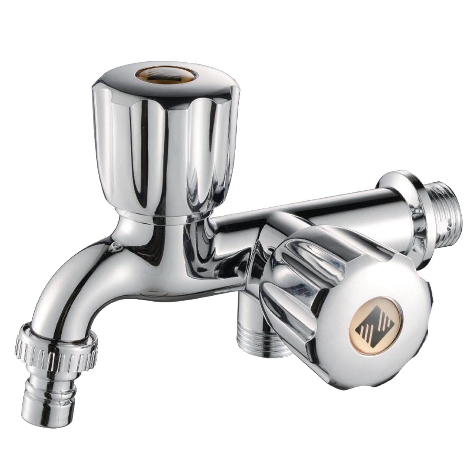 Magideal - Grifo De Agua Para Lavadora, Grifo De Agua Con 2 Manijas De Interruptor, Grifo De Agua Para Lavabo Montado En La Pared Para Balcón, Hogar, Jardín, Estilo A