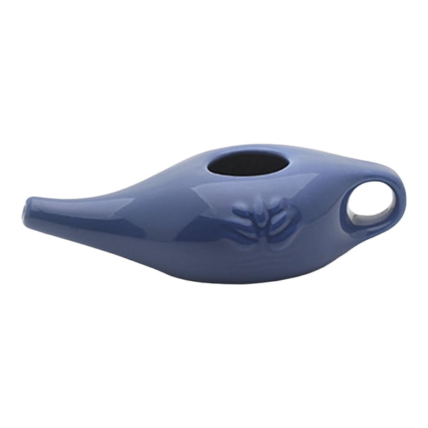 Olla Neti de cerámica de 250ml, olla de enjuague nasal para viaje, irrigador Nasal, agarre duradero y para enjuague nasal, de , hom , Azul