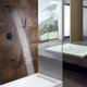thumbnail image 3 of Juego de grifos de ducha negros Sumerain con ducha tipo lluvia, 3 of 9