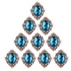 thumbnail image 2 of 10 Piezas De Diamantes De Imitación Con Parte Posterior Plana, Botón De Cuentas, Adorno Para álbum De Recortes, Azul Lago, 2 of 3