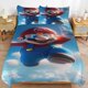thumbnail image 1 of Super Mario Bed Duvet Cover Microfiber Bedding Sets 3D Printed Lightweight 3 Piece Comforter Sets for Kids Boys Girls, 1 of 5