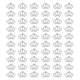 thumbnail image 1 of Uxcell Encantos de Corona, Mini Embellecimientos de Corona de Cristal de Rhinestone de Metal a Granel para Teléfono Hecho a Mano Ropa Fiesta Tono Plateado, 1 of 6