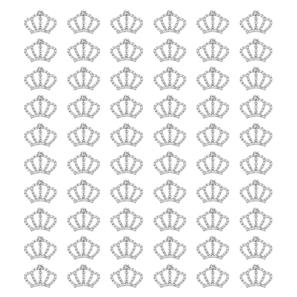 Uxcell Encantos de Corona, Mini Embellecimientos de Corona de Cristal de Rhinestone de Metal a Granel para Teléfono Hecho a Mano Ropa Fiesta Tono Plateado