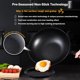 thumbnail image 3 of Wok Teewe de acero al carbono antiadherente de 13 pulgadas, 3 of 3
