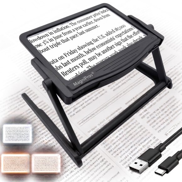 Lupa MAGNIPROS 5X Recargable con LED Plegable