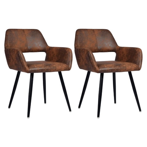 Oh! Mi Hogar ® - Pack De 2 Sitiales Boston Ecocuero Café