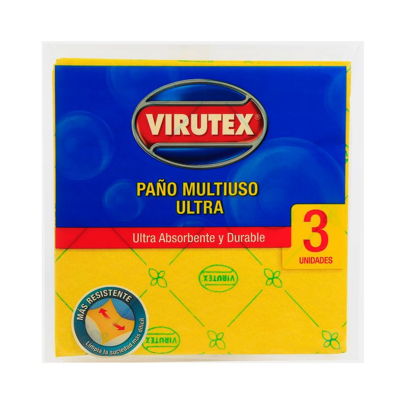 Virutex - Paño Multiuso Ultra Ultra Absorbente Amarillo