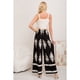 thumbnail image 2 of Pantalon Mujer Palazzo Tipo Lino Pretina Alta Elasticado Diseño 3011, 2 of 3