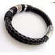 thumbnail image 2 of Pulsera Vintage Multicapa Cuero PU Negra, 2 of 3