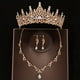 thumbnail image 3 of 3pcs Elegant Crystal Bridal Jewelry Set - Rhinestone Tiara Crown, Necklace, and Earrings - Perfect for Weddings and Special Occasions, 3 of 4