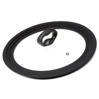 Tapa Universal Ecolution Para Ollas Y Sartenes De 24 A 30 Cm, Color Negro