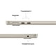 thumbnail image 2 of MacBook Air 2025 13.6" Chip M4 (10n CPU 8n GPU) 16GB RAM 256GB SSD - Starlight, 2 of 3