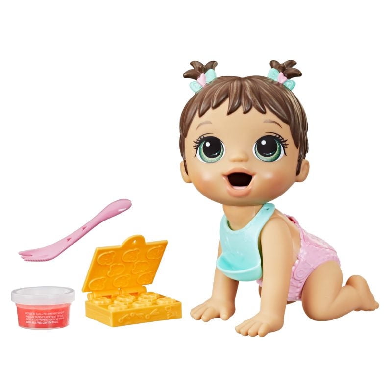 Muñeca Baby Alive Bebe Hora De Comer Castaña.