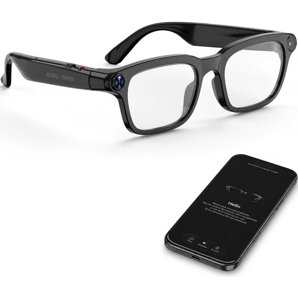 AI Smart Glasses with Camera, 8MP, 4K, GPT Assistant, Real-Time