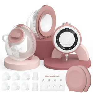 Momcozy V1 Pro Extractor De Leche Eléctrico Manos Libres, Grado Hospitalario, Rojo, 1 Unidad