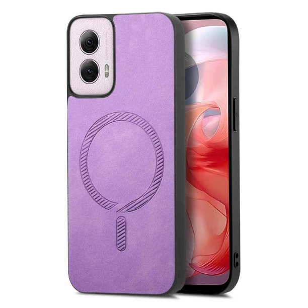 Magnetic Slim Case for Motorola Moto G Play 2024 5G with Camera Guard & Anti-Scratch Back Purple