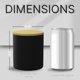 thumbnail image 3 of Frascos para velas True Candle 414 ml negro mate, 6 piezas, 3 of 7