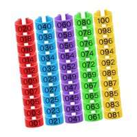 Magideal - Cintas De Identificación De Pollo 100X Cintas De Piernas Avícolas, Marcador De Día Numerado, Anillos De Pie De Aves De Corral, Anillos De Piernas De P M