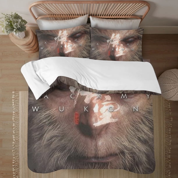 Black Myth WuKongSoft 3D Printed Duvet Cover Bedding Set with Comforter Cover 3 Piece Set