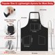 thumbnail image 5 of Delantal SHEOMERN, impermeable y a prueba de aceite, para cocineros, 3 unidades, negro, 5 of 6