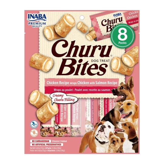 Snack Perro Adulto Sabor Pollo Y Salmón Sachet Pack 8 Un 14 g Churu