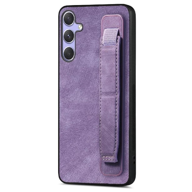 Funda Protectora con Correa para Samsung Galaxy S25 Resistente a Golpes Morado