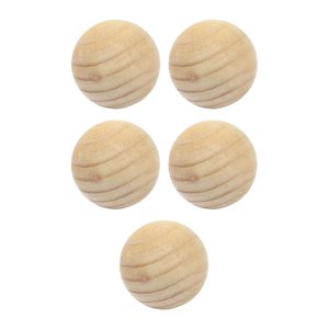 Bothyi - 5 Bolas De Madera Sin Agujeros Para Manualidades Y Proyectos De Bricolaje, Carpintería.
