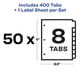 thumbnail image 5 of Binder Dividers Índice De 8 Pestañas Con Tira De Etiquetas 50 Unidades, 5 of 6