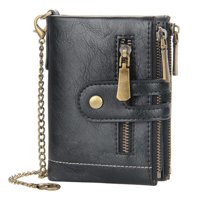 Genérica - Billetera Cuero Protección Antimagnética Con Cadena Negro