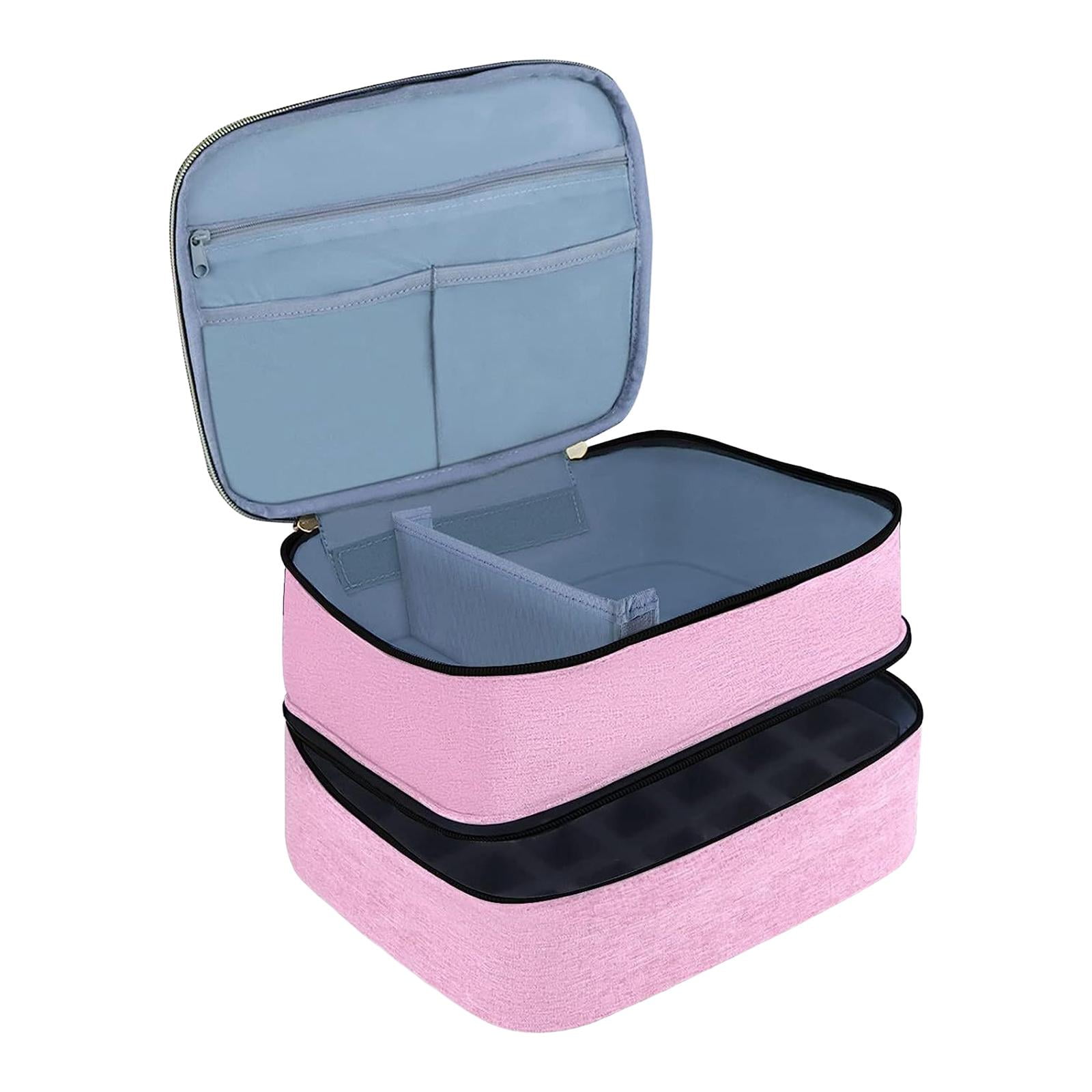 Magideal - Bolsa Organizadora De Esmalte De Uñas Estuche De Transporte De Esmalte De Uñas Con Compartimento Bolsa De Herramientas De Uñas Portátil Multipropósito Rosa