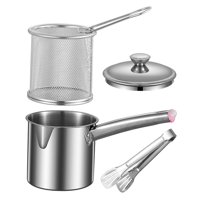Magideal - Sartén, Freidora, Olla, Cacerola Para Leche, Patatas Fritas, Olla De Cocina Multifunción Universal Con Tapa, Sartén Para Saltear, Utensilios De Cocina Estilo D