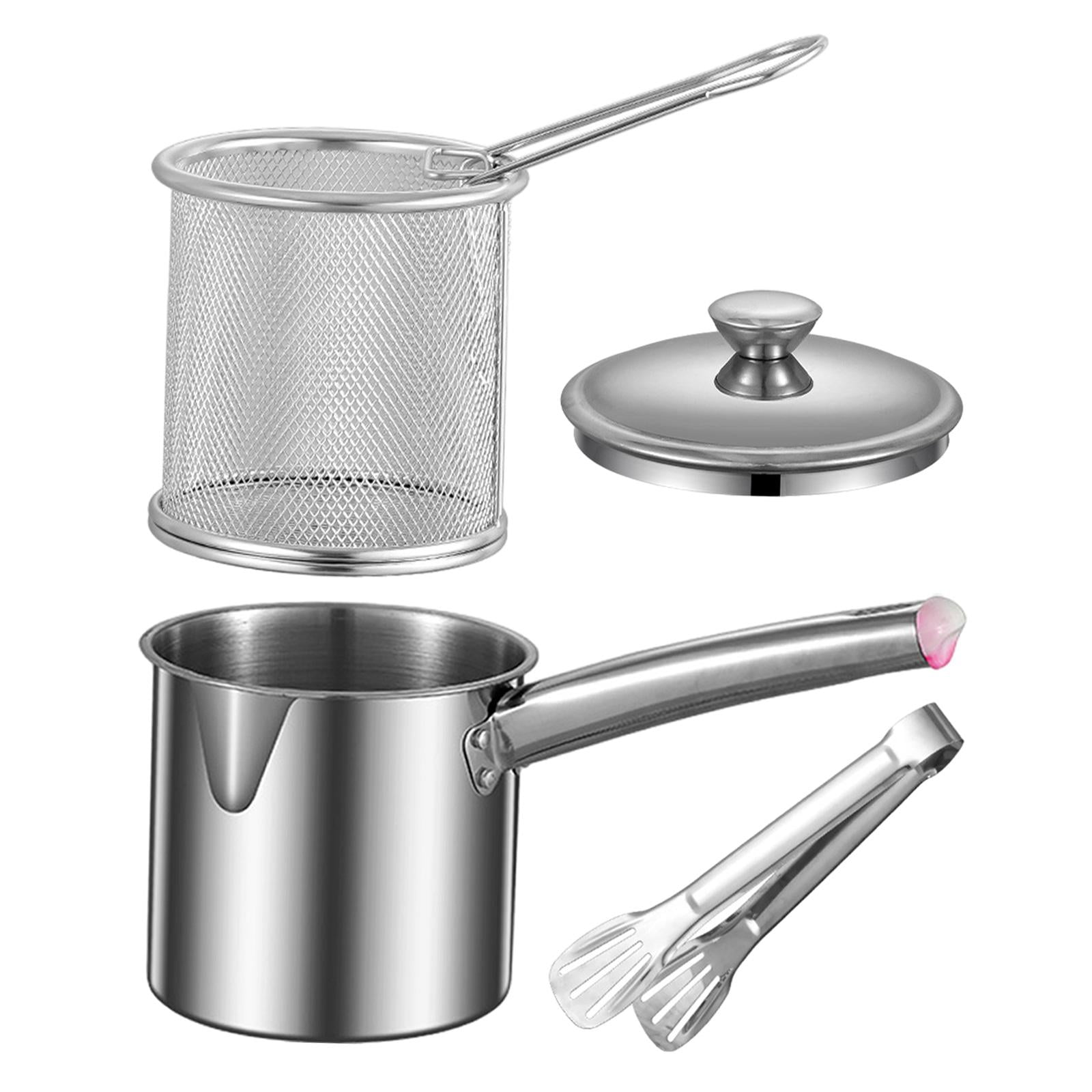 Magideal - Sartén, Freidora, Olla, Cacerola Para Leche, Patatas Fritas, Olla De Cocina Multifunción Universal Con Tapa, Sartén Para Saltear, Utensilios De Cocina Estilo D