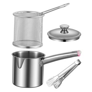 Magideal - Sartén, Freidora, Olla, Cacerola Para Leche, Patatas Fritas, Olla De Cocina Multifunción Universal Con Tapa, Sartén Para Saltear, Utensilios De Cocina Estilo D