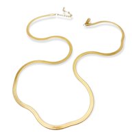 Elbauldejuma - Colgante Cadena Tejido Serpiente 4Mm Chapado En Oro 18Kl