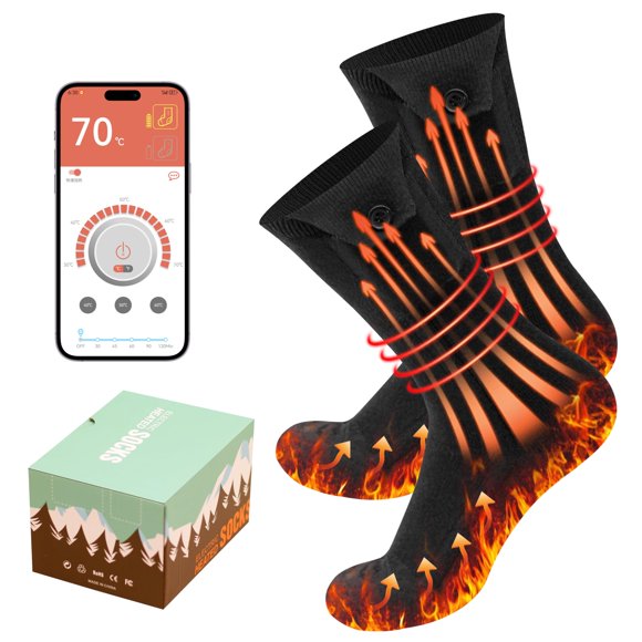 Heated Socks 2026, ultrafinos, mejorados, con baterías duales de 5000 mAh