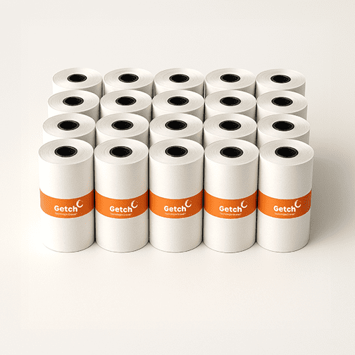 Getch - Pack 25 Rollos Papel Térmico 10 Mts