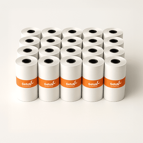 Getch - Pack 25 Rollos Papel Térmico 10 Mts