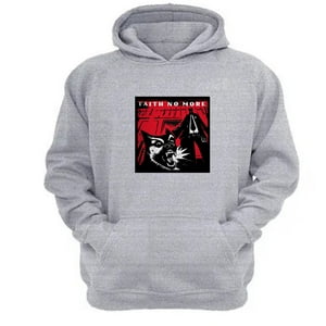 Genérico - Polerón Canguro Faith No More Gris Claro Talla M Unisex