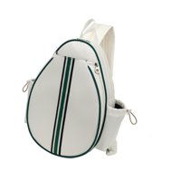 Ioensy - Bolso De Tenis Correa De Hombro Ajustable Bolso De Pickleball Portátil Multifuncional Blanco Y Verde