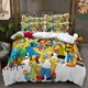thumbnail image 1 of The Simpsons Cartoon 3D Printed Bedding Set No Comforter and Pillows Soft and Comfortable Polyester Set Bedroom Decoration Bed Sheets, 1 of 5