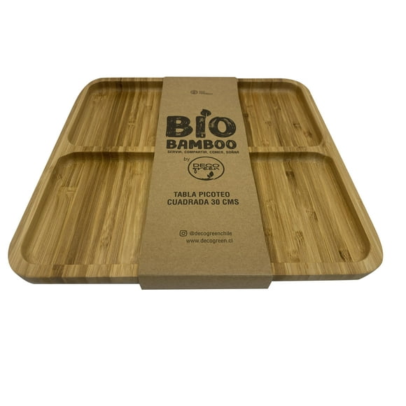 Tabla Picoteo Bio Bamboo Cuadrada 30 cm